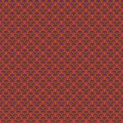 Fototapeta premium Seamless abstract pattern of spheres and hemispheres in the form of red flowers. Vector illustration.