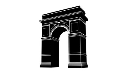Naklejka premium Black-White Flat Arch Iconic Design