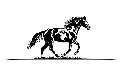 Black-White Flat Design High-Contrast Park Illustration