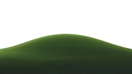 Glowing green hilltop on transparent background PNG