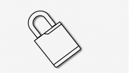 Simple black and white padlock icon on a white background.