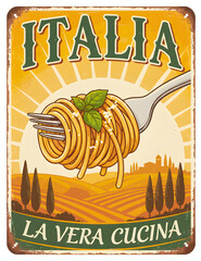 VECCHIA INSEGNA DI LATTA PASTA ITALIANA 
