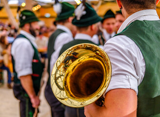 typical music instrument of a bavarian brass band © fottoo