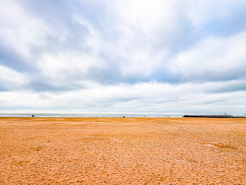 Street view of downtown in Ostend, Belgium