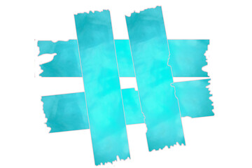 Naklejka premium Bright Teal And Pink Decorative Tape Accents