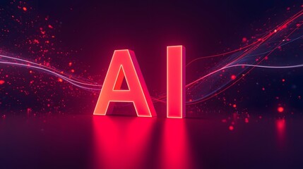 glowing neon alphabet