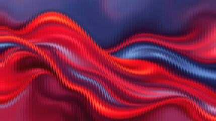 Vibrant abstract wave pattern in red and blue hues