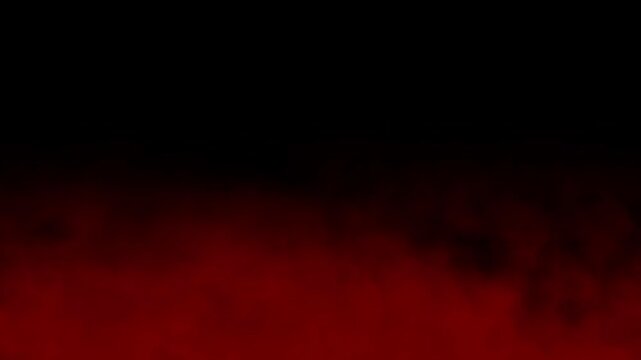 Red smoke on a black background fog smoke animation overlay 4k	