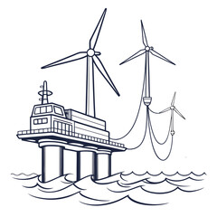 Floating offshore wind turbine platform concept with installation