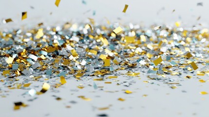 Scattered celebratory confetti