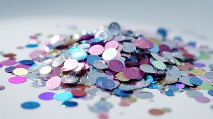 Scattered colorful confetti