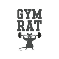 Gym rat typography t-shirt design isolated on transparent background © Fiz's magic