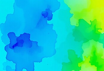 Obraz premium Abstract washes of vibrant blues and greens create a textured watercolor background, design, green