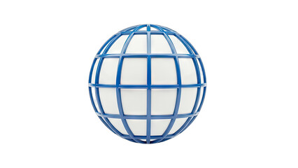 3D Globe Illustration on White Background
