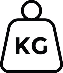 Weight heavy kg icon set.  shipping and load indication sign. Heavy weight measurement icons. Equipment indicator in physical training
