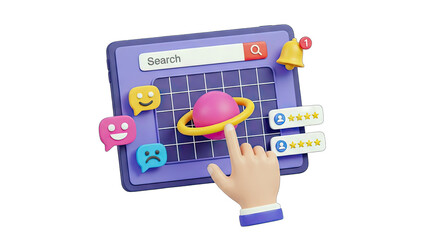 3D Hand Interacting with Tablet Interface