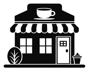 house and coffee shop