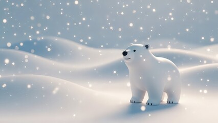 Fototapeta premium polar bear on ice