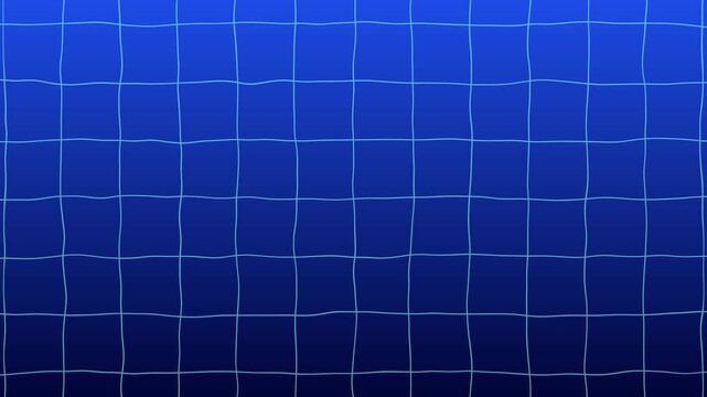 Abstract blue mosaic tile background with wave loop animation 