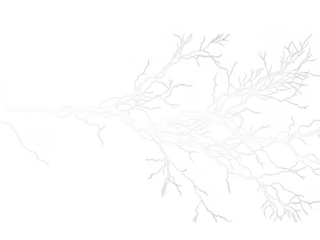 White electrical lightning bolt strike transparent background