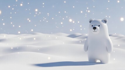 Fototapeta premium polar bear in the snow