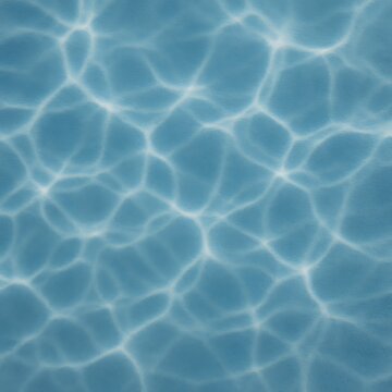 Clear blue water with sunlight caustics
