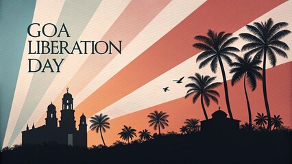 Modern Minimal Poster Featuring Goa Skyline And Coast.