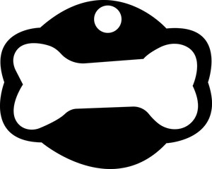 Obraz premium Dog tag template. Vector silhouette dog tag for neckline. set of icons. shape tags, illustration flat design. Set of dog tag id badges. Identification labels canines. isolated on transparent backgroun