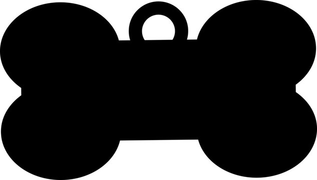 Dog tag template. Vector silhouette dog tag for neckline. set of icons. shape tags, illustration flat design. Set of dog tag id badges. Identification labels canines. isolated on transparent backgroun