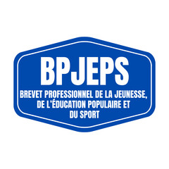 Symbole BPJEPS brevet professionnel de la jeunesse, de l'éducation populaire et du sport