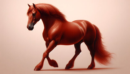 붉은말 일러스트