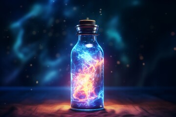 magic bottle of lightning inside