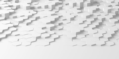 Abstract geometric hexagonal pattern background for modern design. 3d render