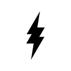 Lightning bolt icon isolated on white background. Vintage flash symbol, thunderbolt with grunge texture. Simple lightning strike sign. Vector illustration