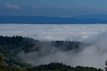 fog over the mountains