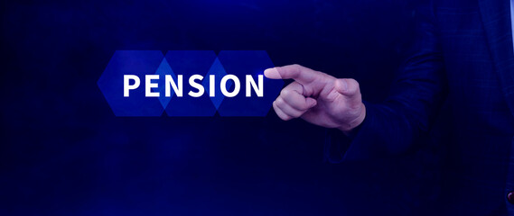 Pension concept, Saving and pension planning, Pension fund, retirement, Future investment, Accumulation of pension contributions. Loan portfolio growth.