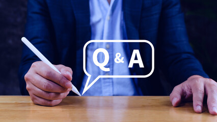 Q and A questions and answers symbol, FAQ, frequency asked questions, Answer, Question Ask,...