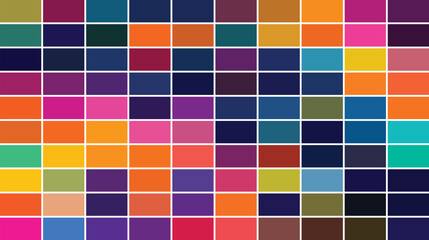 Colorful geometric mosaic tile pattern background with seamless squares and vibrant design