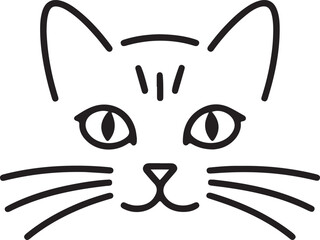 Simple cat face illustration © nuralom