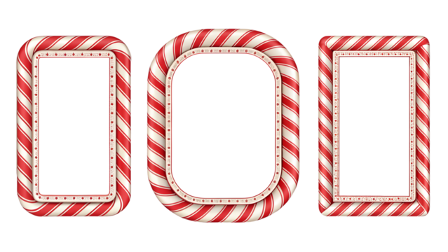 red and white blank frame - Powered by Adobe