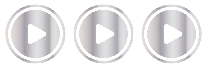 set play icon vector illustration silver. playlist