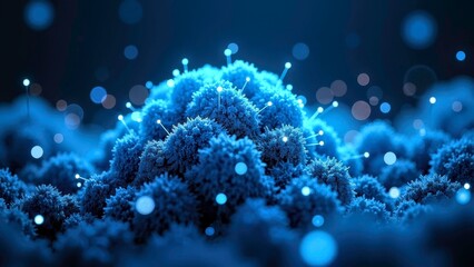 Particle cloud technology abstract scene image