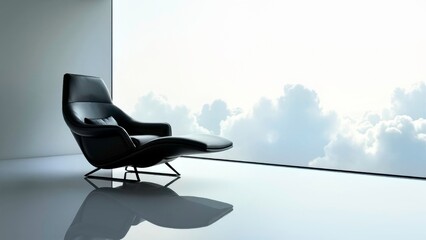 Black curved seating arrangement in Yunjing Space