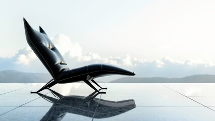 Cloud screen background black curved seat display