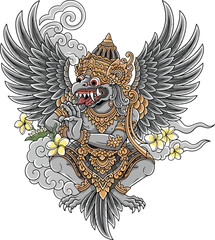 Traditional Balinese Garuda Vector Illustration