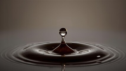 Freeze motion detail shot of coffee drop