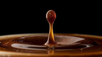 Freeze motion detail shot of coffee drop