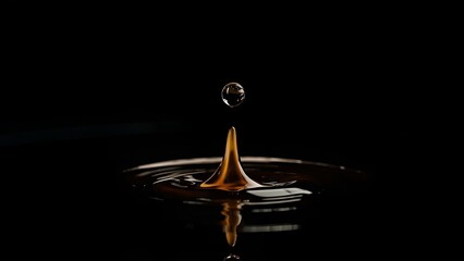 Freeze motion detail shot of coffee drop