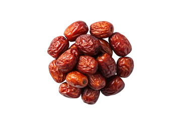 Obraz premium Cluster of dried jujube fruits isolated on transparent background