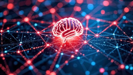 Red Brain Device Decoration Technology Art Zone